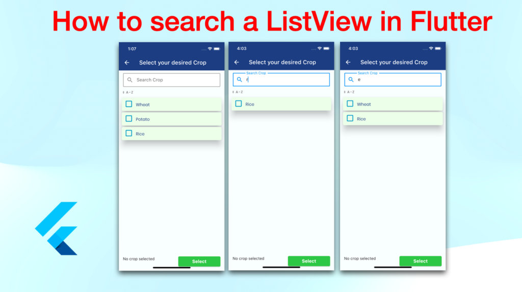 How To Filter Search Listview In A Flutter Doripot