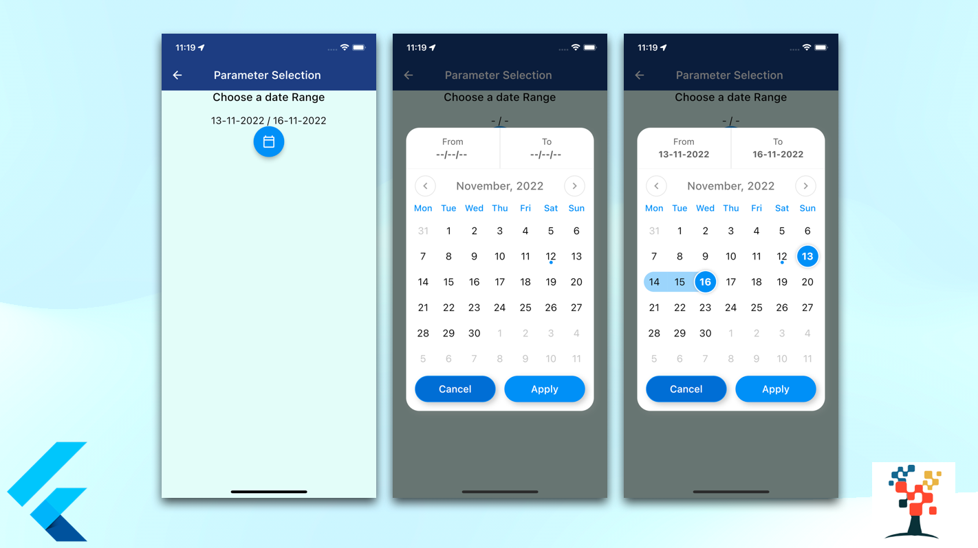 how to create a date range picker in a flutter - Doripot