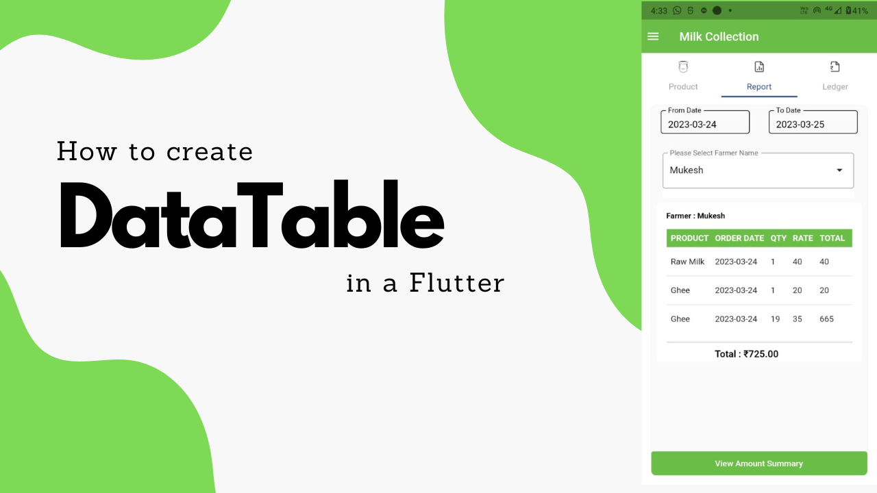 datatable in flutter